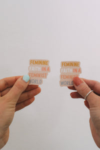 Feminine Faith Sticker