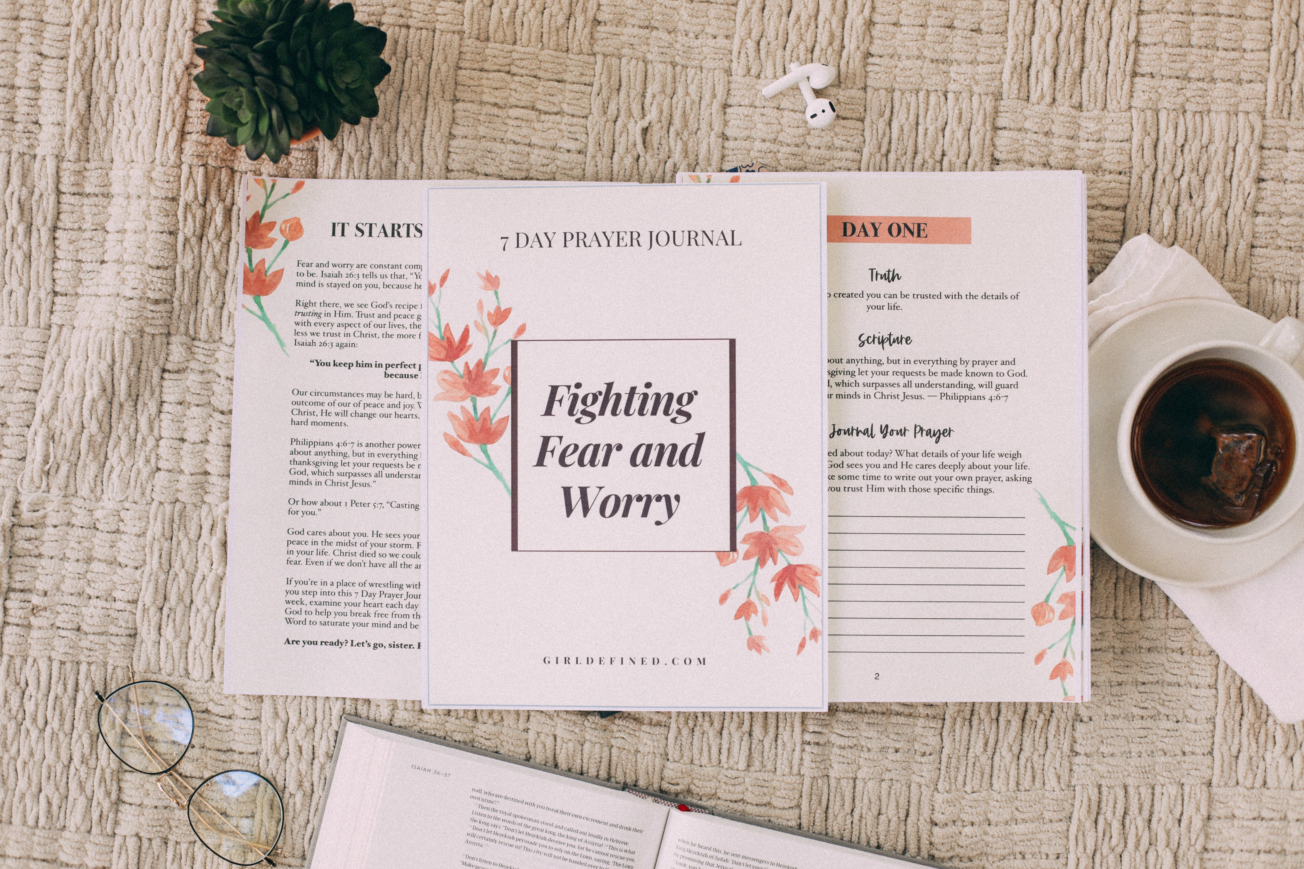 Fighting Fear and Worry Prayer Journal (PDF Download)