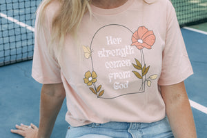 Her Strength Comes From God Shirt